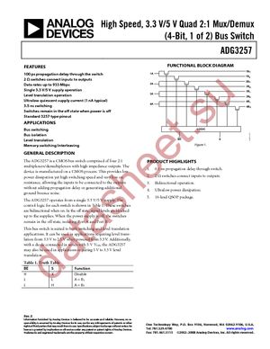 ADG3257BRQZ-REEL datasheet  